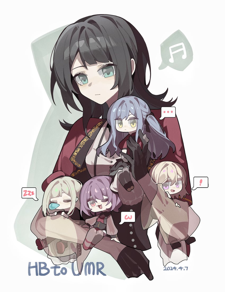 togawa sakiko, wakaba mutsumi, yahata umiri, misumi uika, oblivionis, and 3 more (bang dream! and 1 more) drawn by haobuguniao