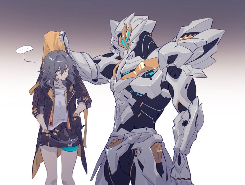 trailblazer, firefly, stelle, and sam (honkai and 1 more) drawn by mao_(expuella)