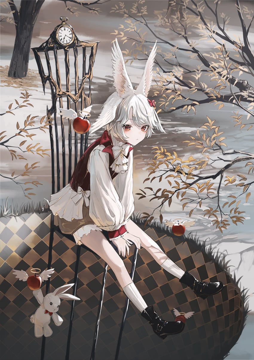 white rabbit (alice's adventures in wonderland) drawn by wakuseiy