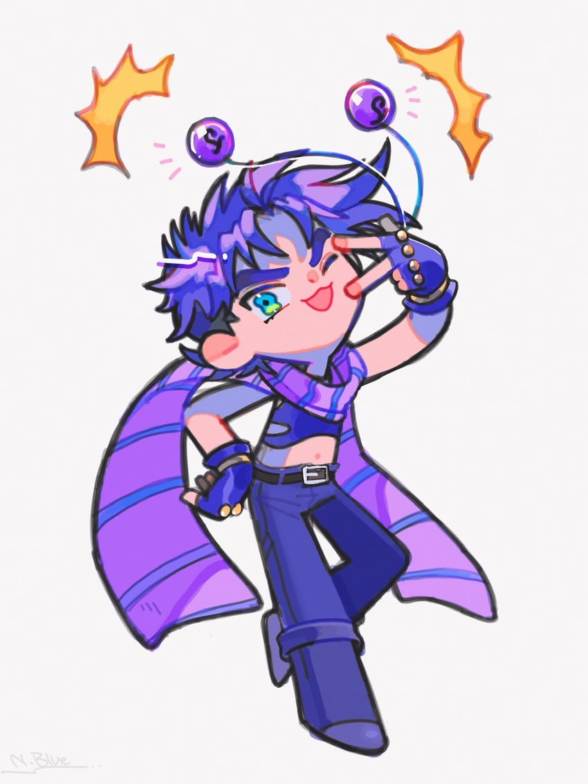 joseph joestar (jojo no kimyou na bouken and 1 more) drawn by natchan_blue_(nanairopenki)