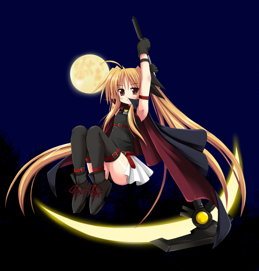 fate testarossa and bardiche (lyrical nanoha and 1 more) drawn by kiriya_haruhito