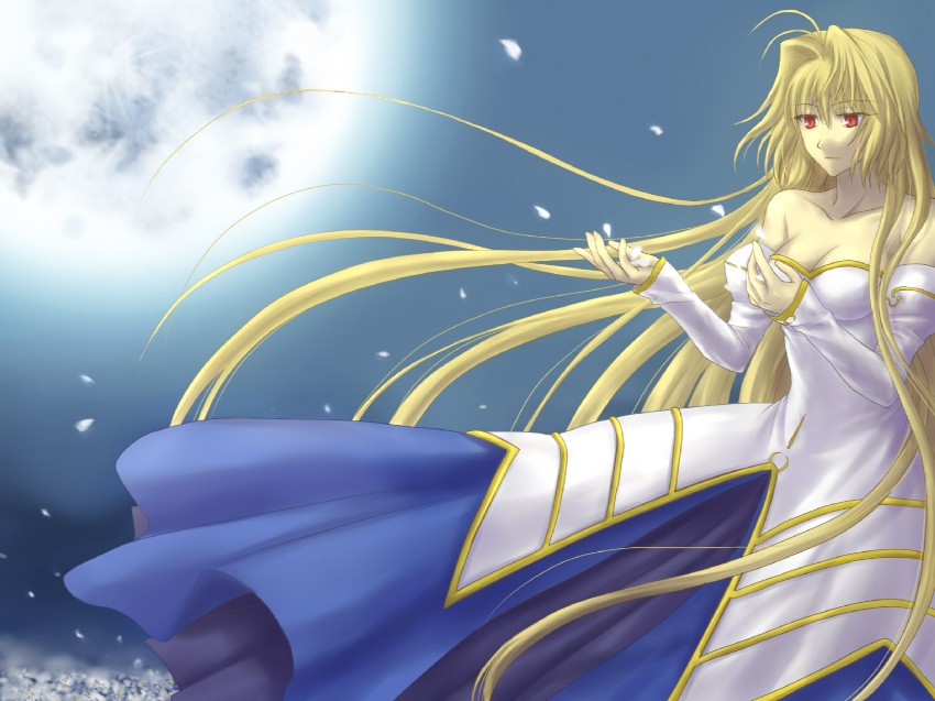 arcueid brunestud and archetype earth (tsukihime) drawn by hitoha
