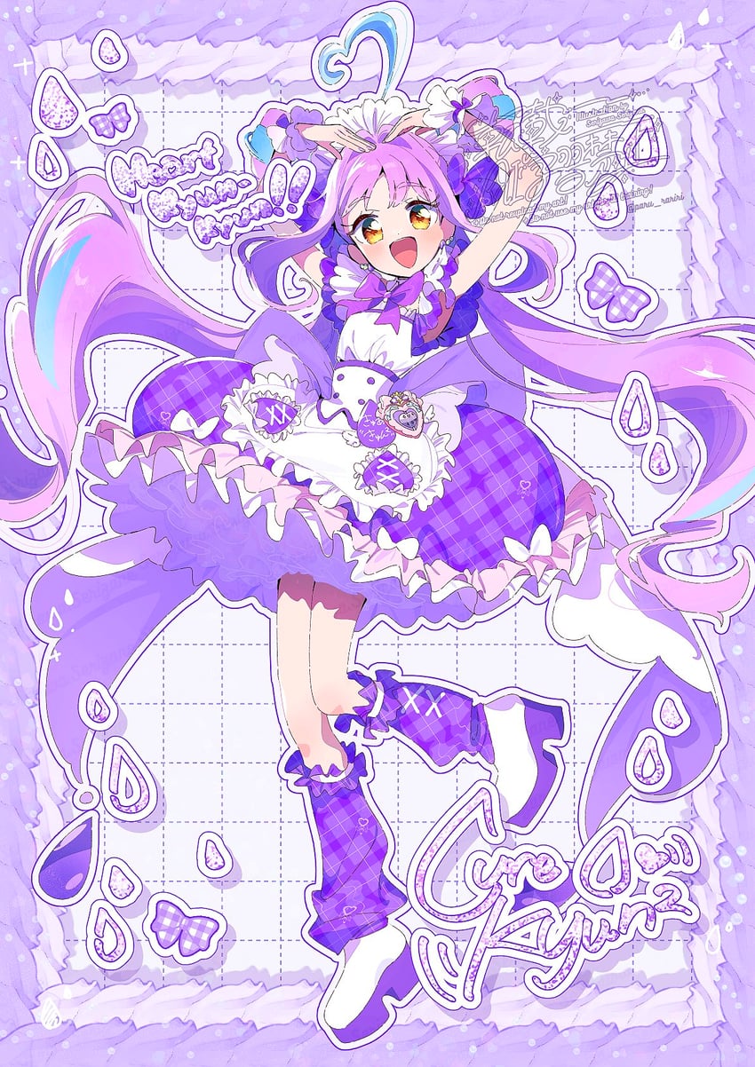 shigure kokoro and cure kyunkyun (precure and 1 more) drawn by serizawa_serizane
