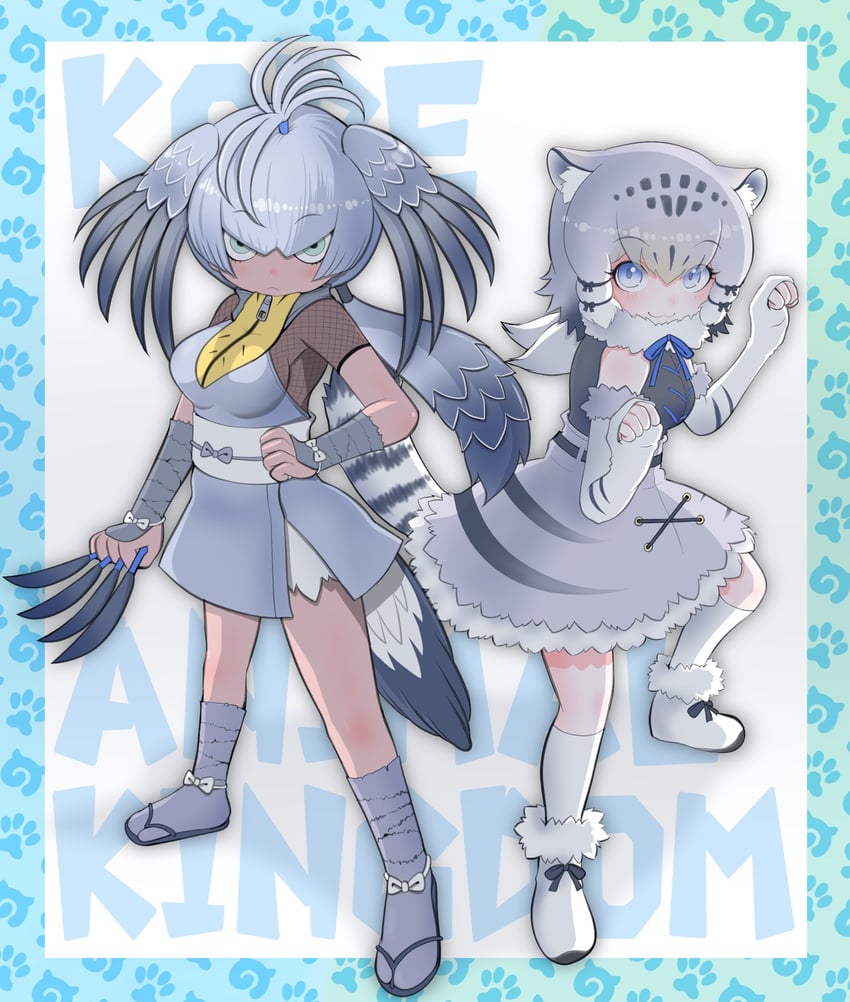 shoebill and pallas's cat (kemono friends) drawn by shizuraku