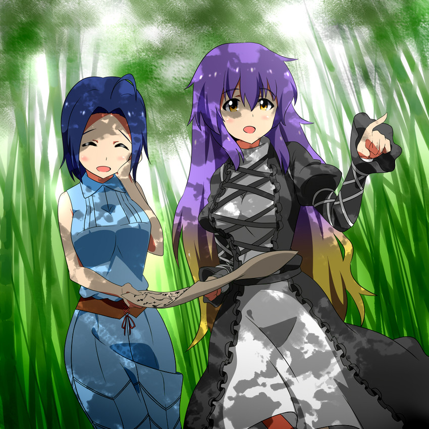 hijiri byakuren and miura azusa (touhou and 1 more) drawn by fueiku