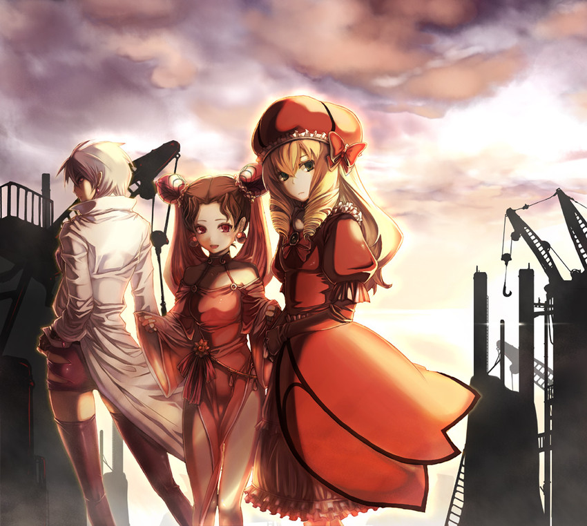 shotia, leinyan, and exy (dodonpachi and 1 more) drawn by uuta_(uturautouto)
