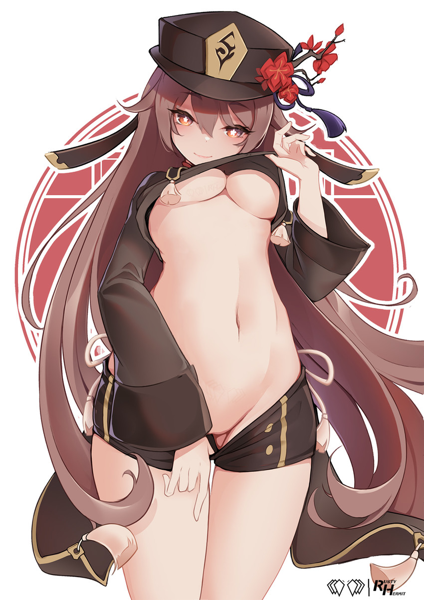 hu tao (genshin impact) drawn by rustyhermitco