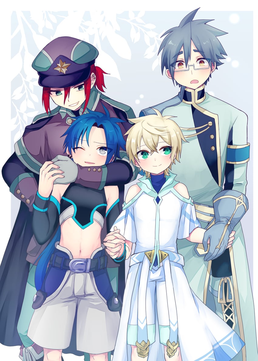 meo, luki, silva, and kid (shounen to seishounen) drawn by aoena