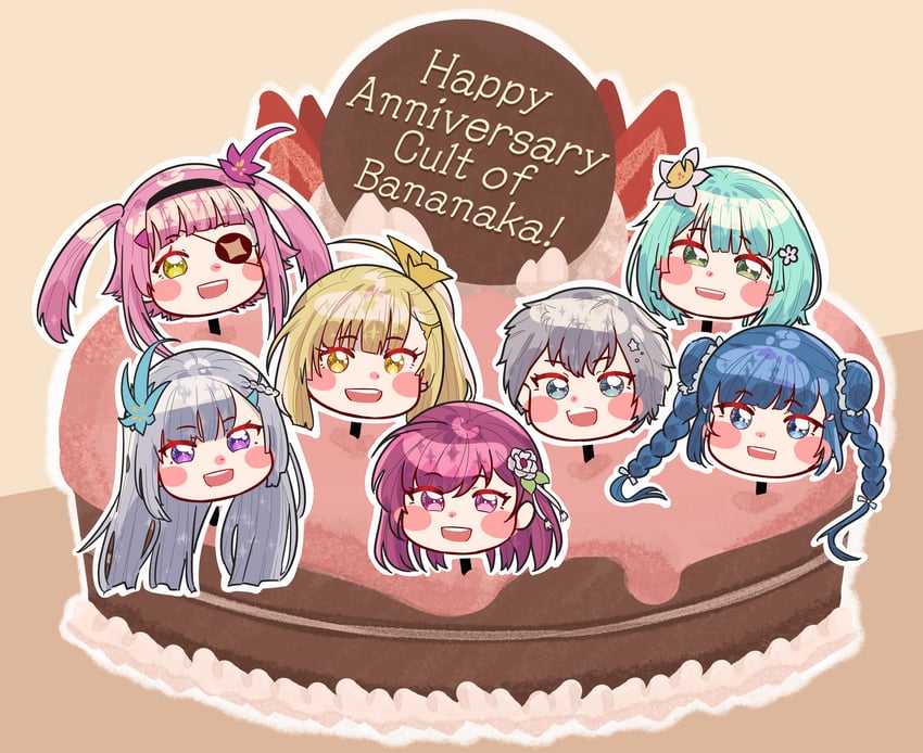 tokiwa nanaka, natsume kako, shinobu akira, chun meiyui, mikuri ayame, and 2 more (mahou shoujo madoka magica and 1 more) drawn by mogu_m.g