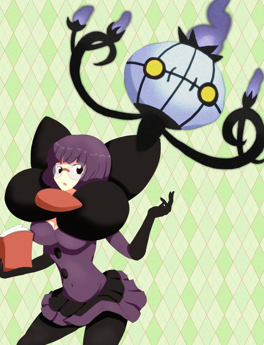 chandelure and shauntal (pokemon and 1 more) drawn by matsumotoke