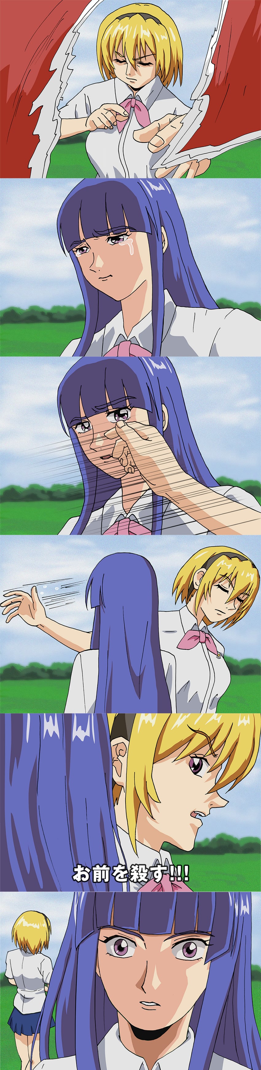 furude rika and houjou satoko (gundam and 3 more) drawn by downnote