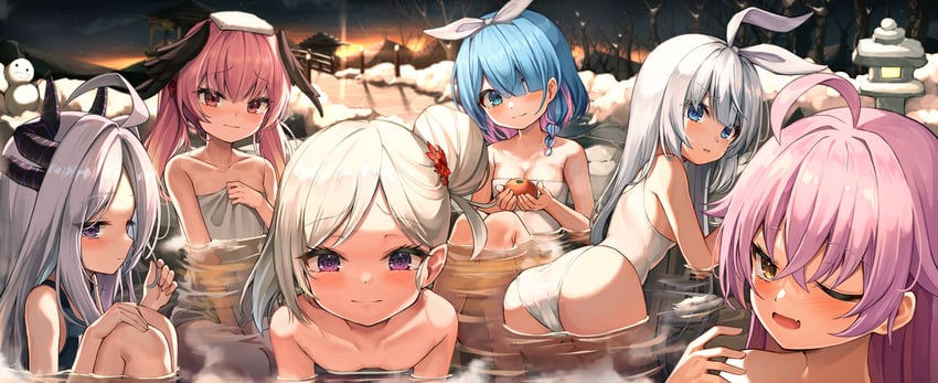 hina, hoshino, koharu, arona, mutsuki, and 1 more (blue archive) drawn by mannack