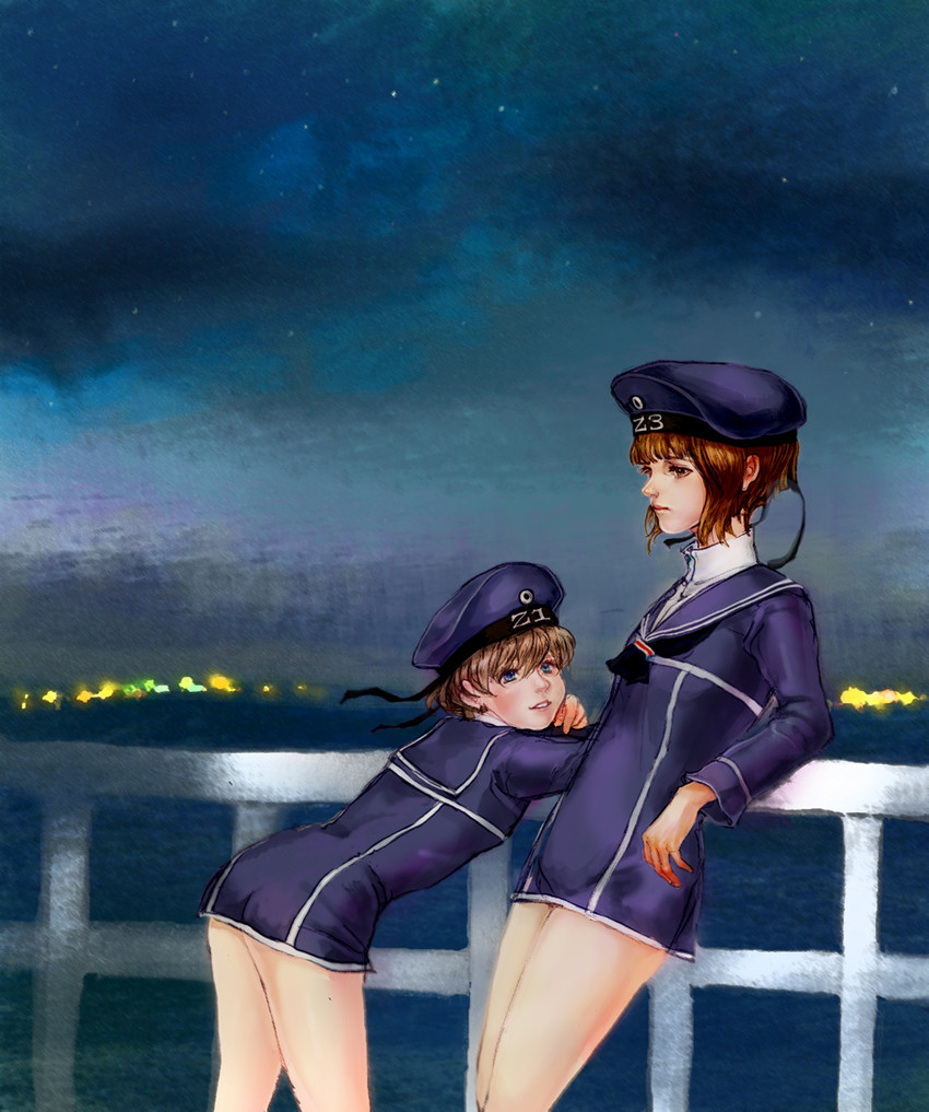 z1 leberecht maass and z3 max schultz (kantai collection) drawn by after_the_outing