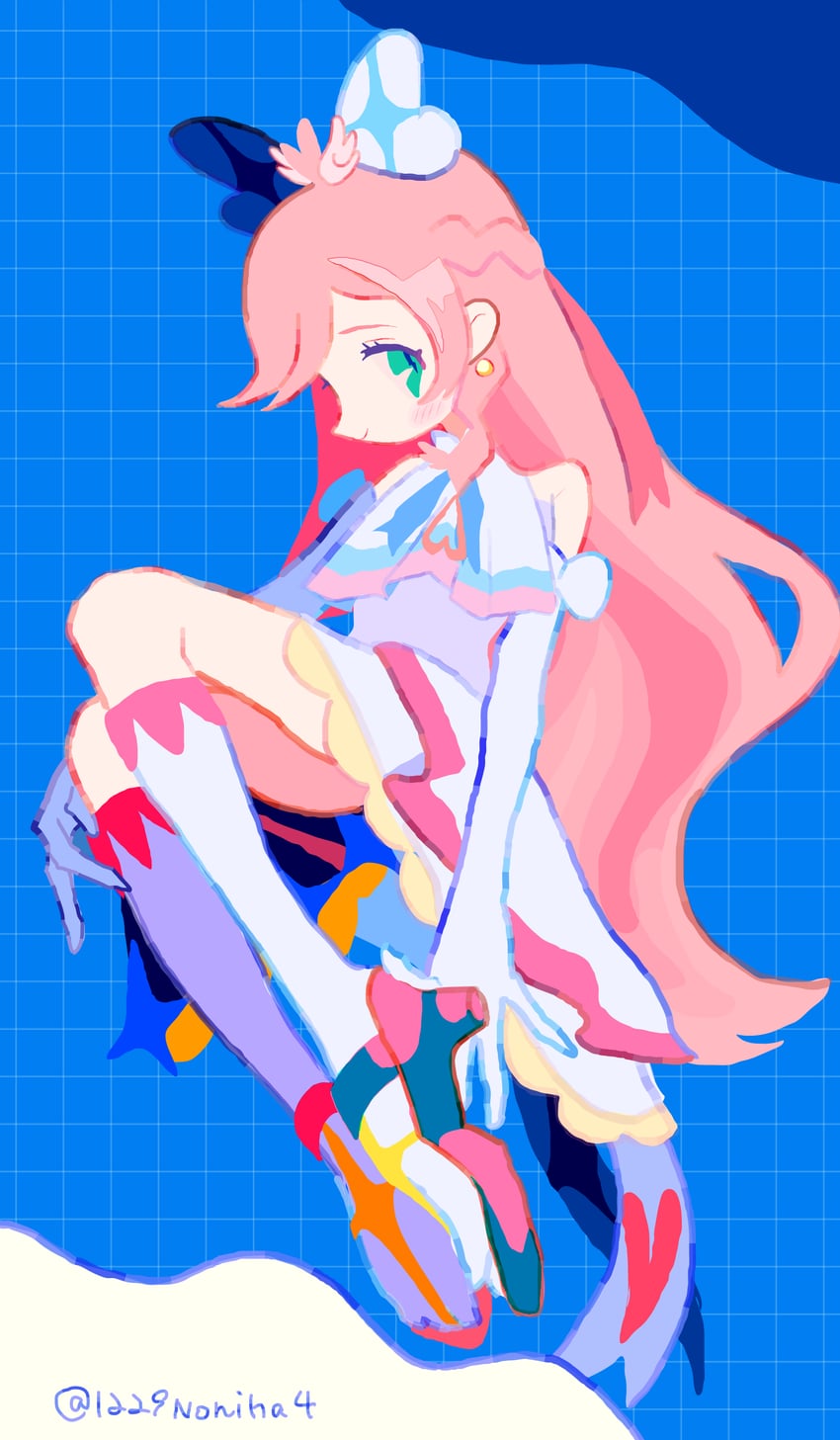 nijigaoka mashiro and cure prism (precure and 1 more) drawn by noniha