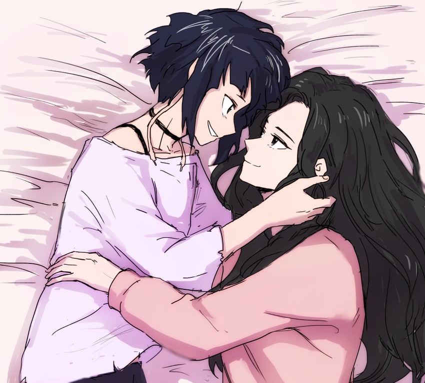 yaoyorozu momo and jiro kyoka (boku no hero academia) drawn by vvvmung