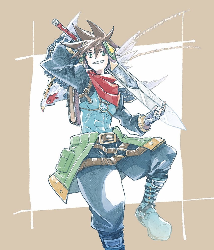 ryudo and skye (grandia and 1 more) drawn by michibata_65