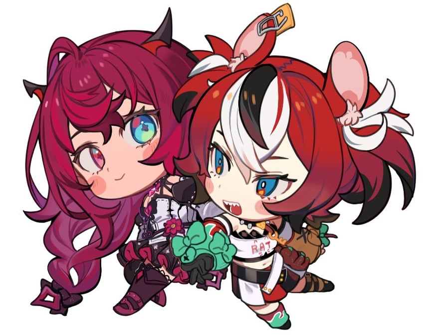 hakos baelz and irys (hololive and 1 more) drawn by eus_ing