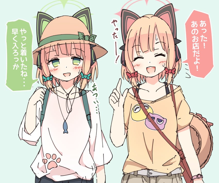 momoi, midori, and puyo (blue archive and 1 more) drawn by kamotsu_yasai