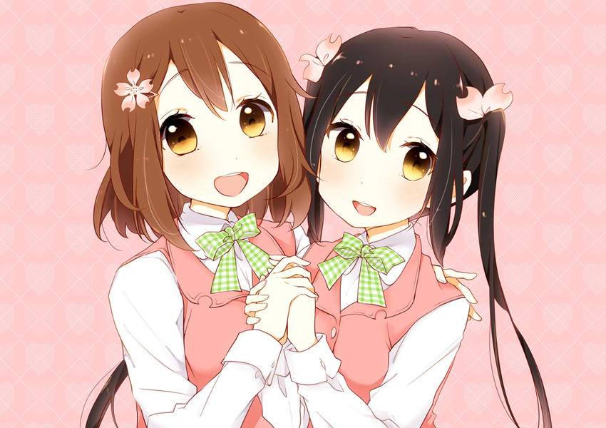 nakano azusa and hirasawa yui (k-on!) drawn by aruki