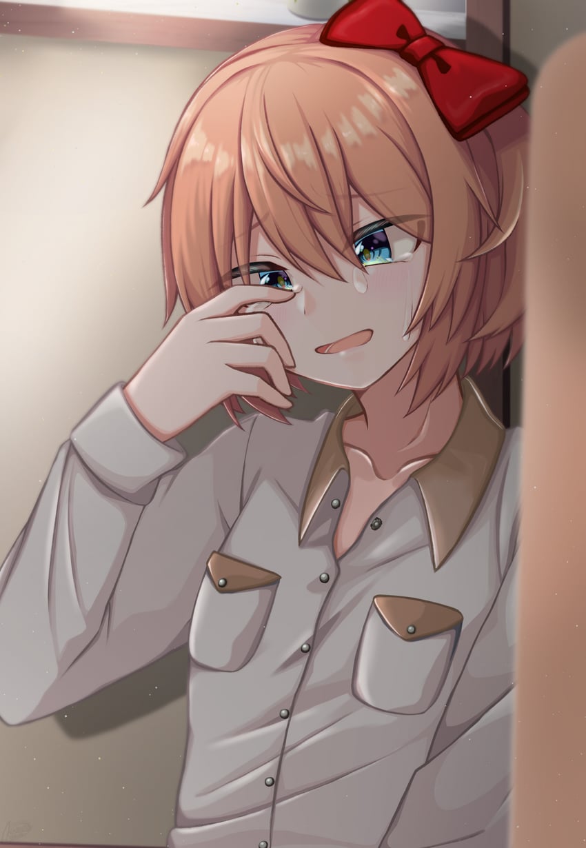 sayori (doki doki literature club) drawn by mashiba_lei