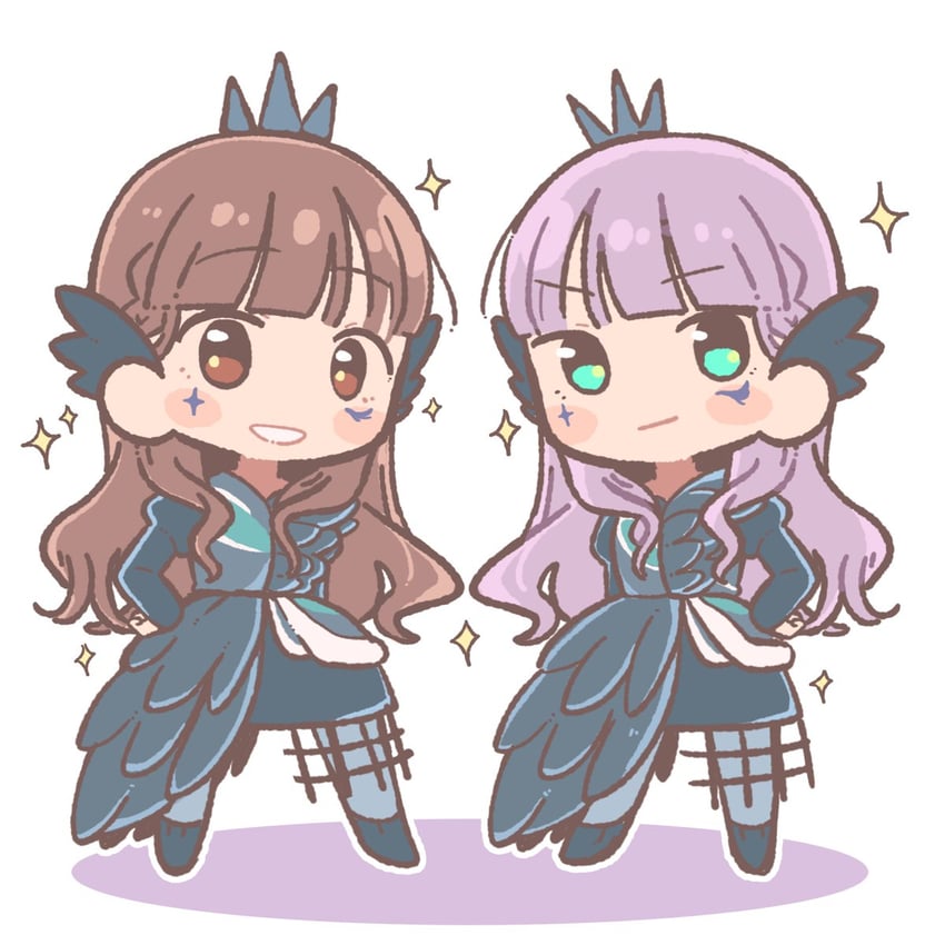 wien margarete and yuina (love live! and 2 more) drawn by henyomen