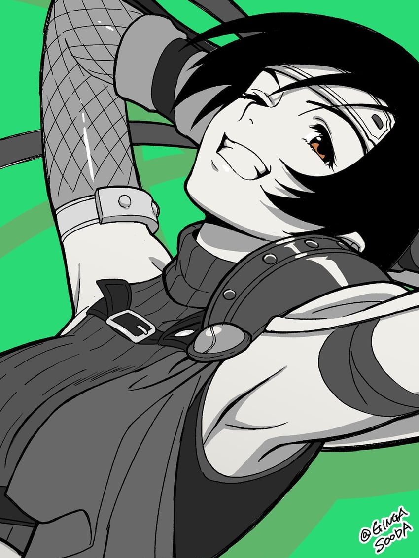 yuffie kisaragi (final fantasy and 2 more) drawn by ginga_sooda