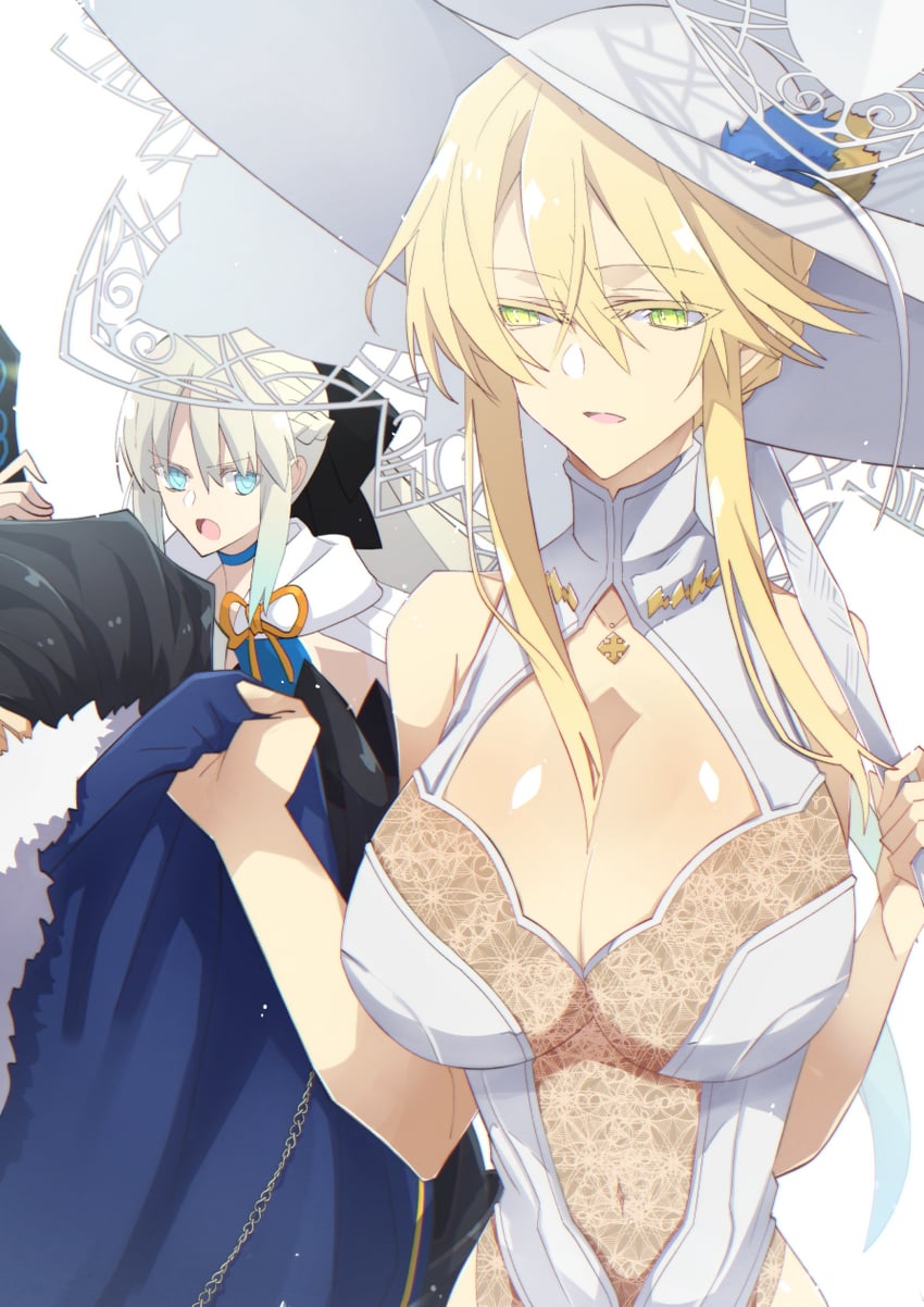 artoria pendragon, morgan le fay, and agravain (fate and 1 more) drawn by nogi_(acclima)