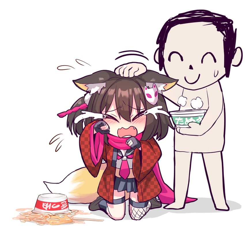 sensei, doodle sensei, and izuna (blue archive) drawn by wisespeak
