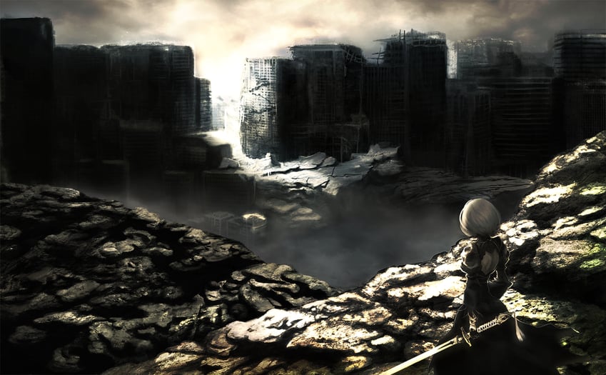 2b (nier and 1 more) drawn by noda_rejinu