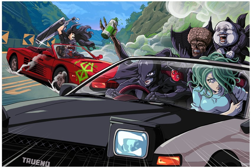 guts, griffith, femto, slan, void, and 1 more (berserk and 1 more) drawn by otaking