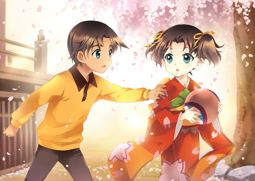 hattori heiji and tooyama kazuha (meitantei conan) drawn by mca_(dessert_candy)