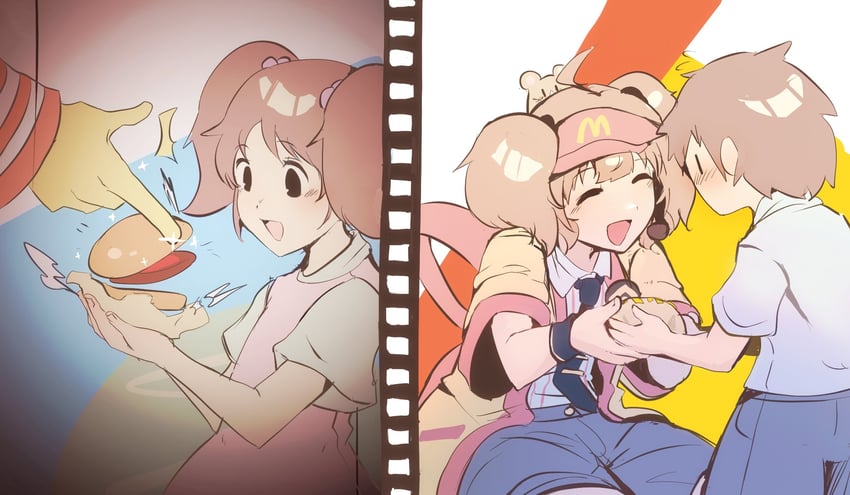 imadake dabuchi tabemi and ronald mcdonald (mcdonald's) drawn by riri_(dgra3272)