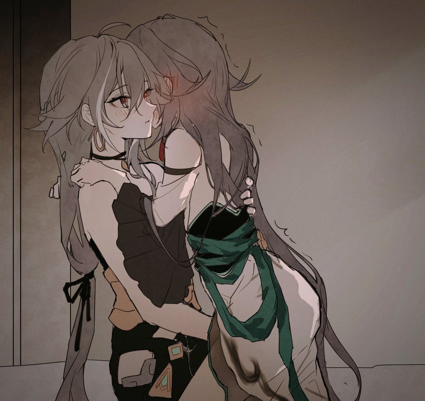 fu hua and herrscher of sentience (honkai and 1 more) drawn by qqqne
