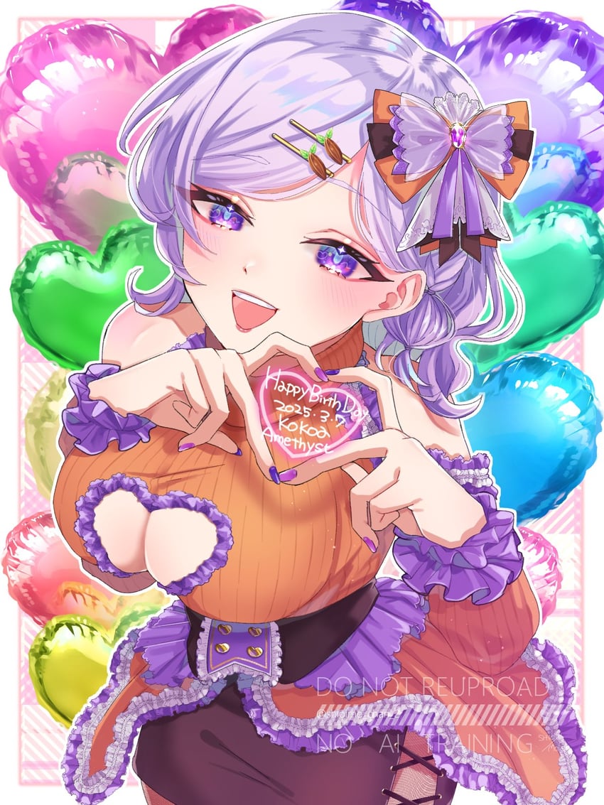 kokoa amethyst (indie virtual youtuber) drawn by shioimo_chan_2