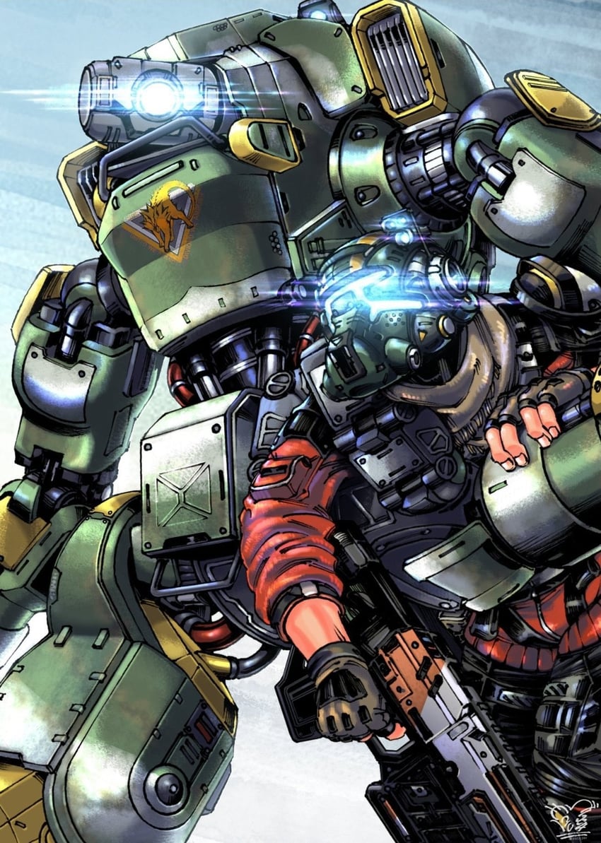 bt-7274 and jack cooper (titanfall and 1 more) drawn by wolpekinho