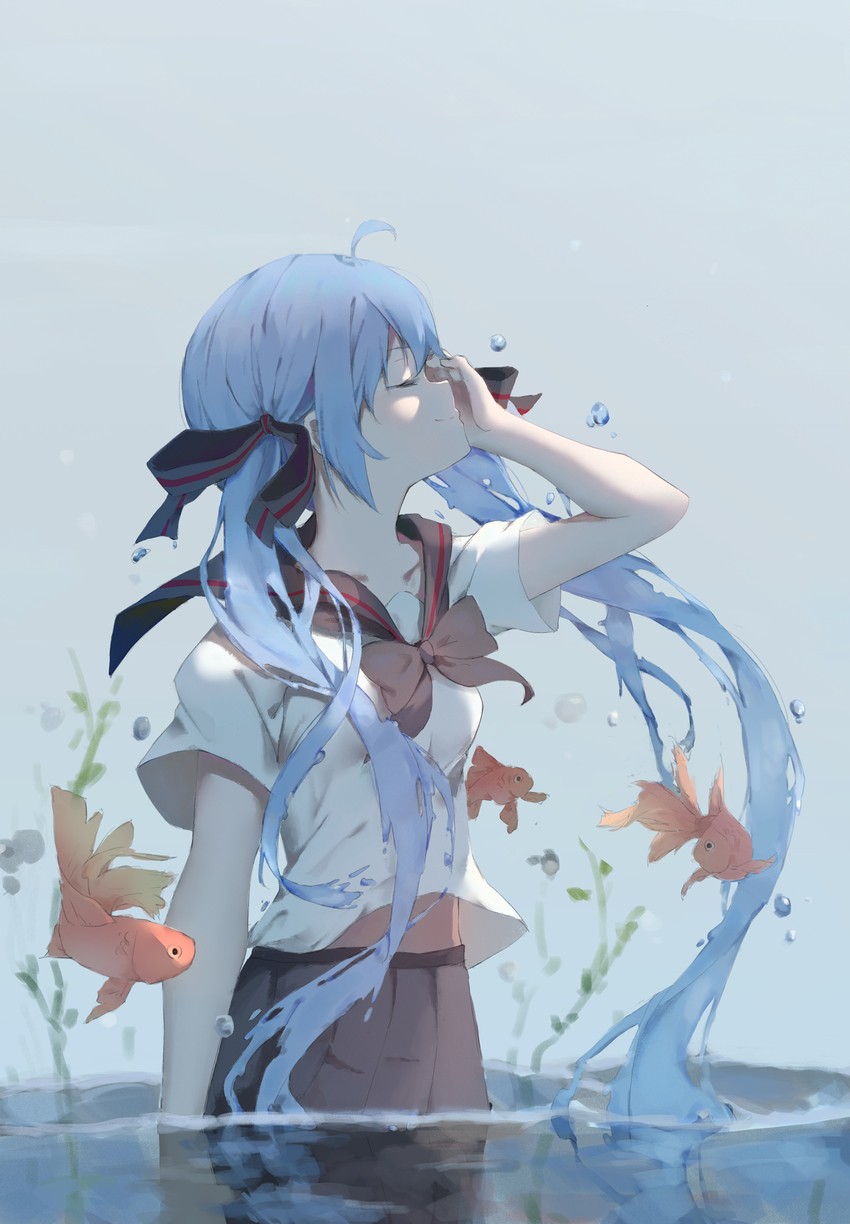 hatsune miku and bottle miku (vocaloid) drawn by nakor.