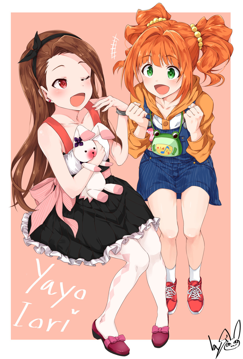 minase iori, takatsuki yayoi, and usa-chan (idolmaster) drawn by sirurabbit