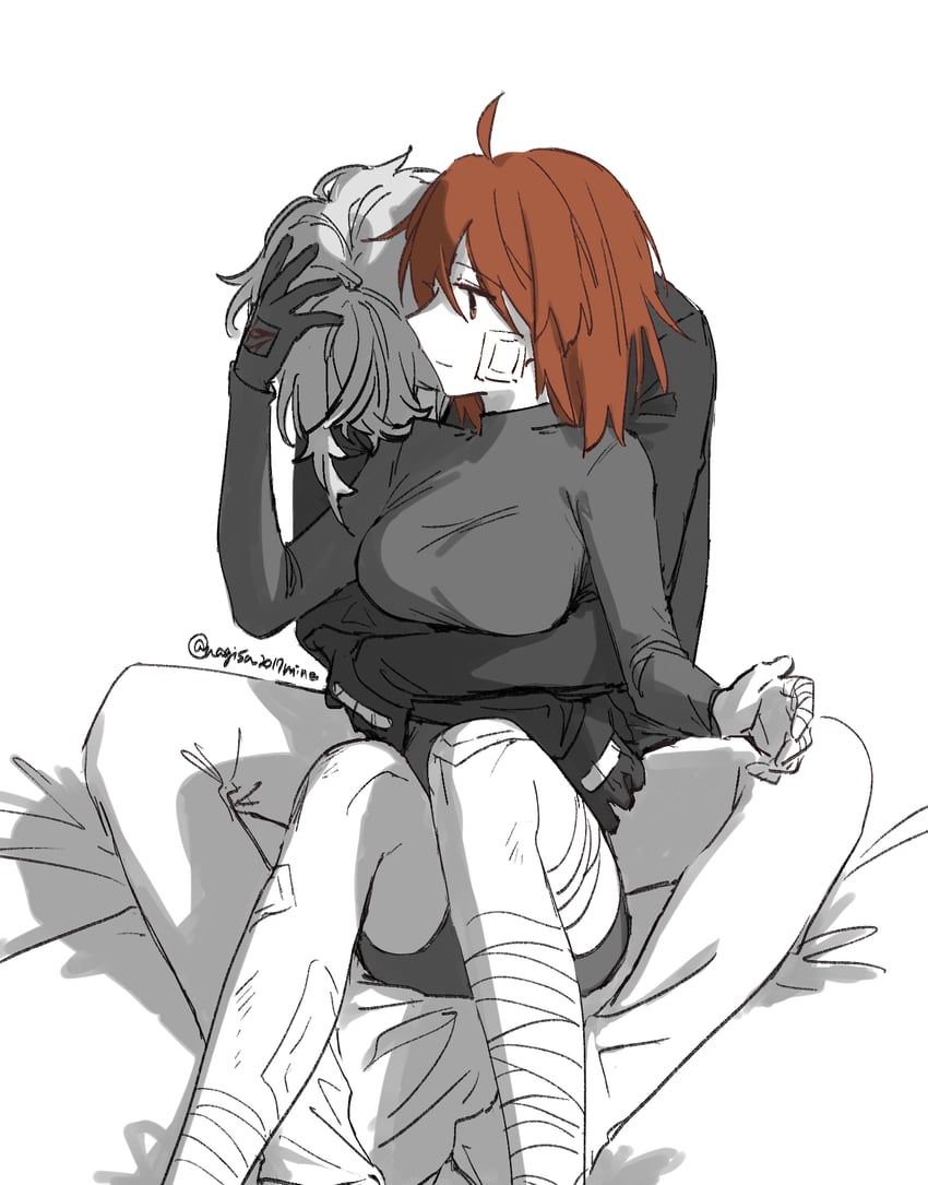 fujimaru ritsuka and kadoc zemlupus (fate and 1 more) drawn by nagisa2017mine