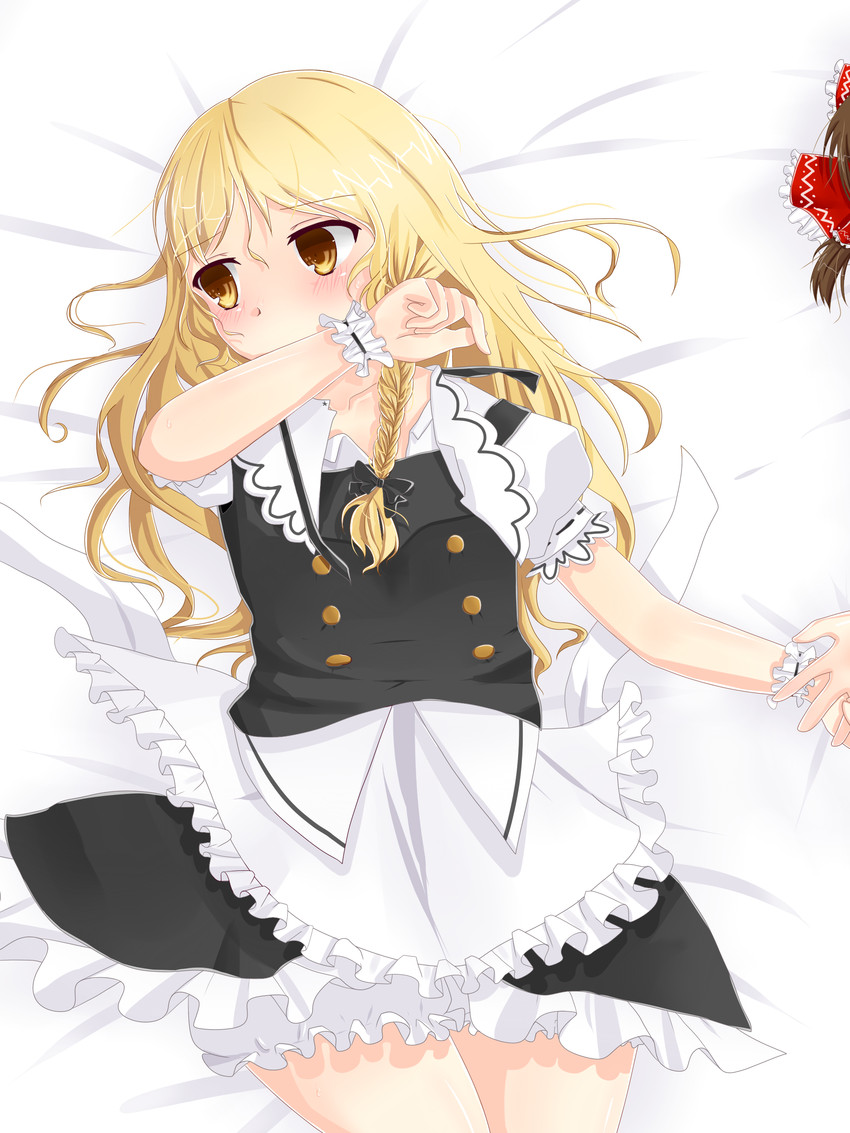 hakurei reimu and kirisame marisa (touhou) drawn by hinaka_oekaki