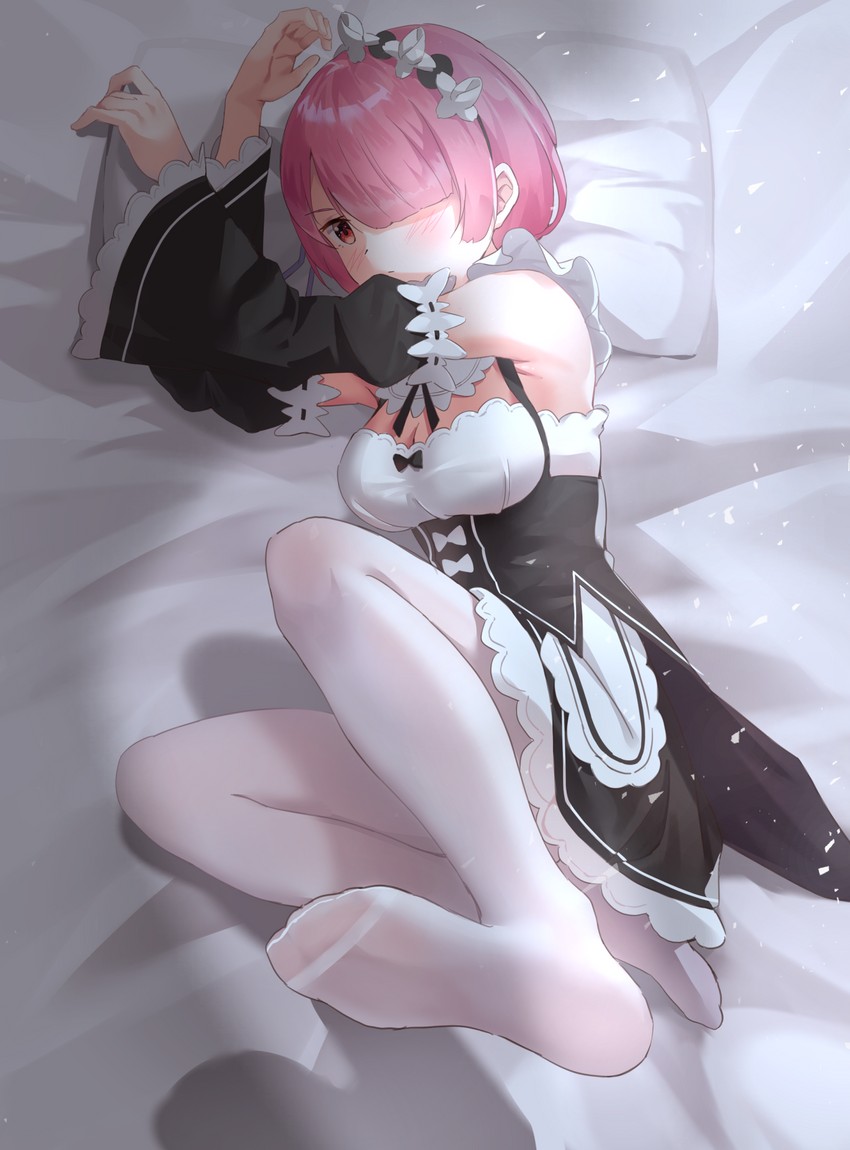 ram (re:zero kara hajimeru isekai seikatsu) drawn by amanoyui