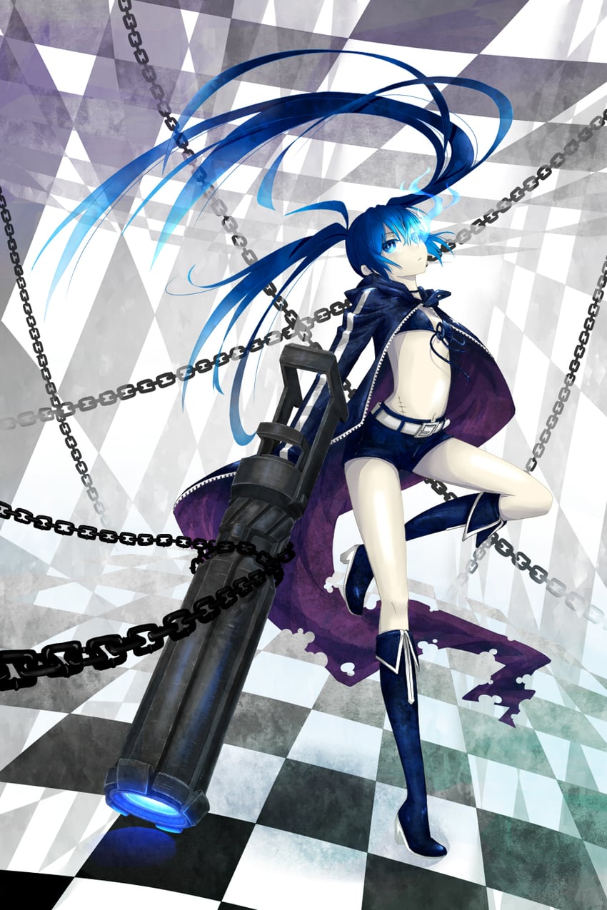 black rock shooter (black rock shooter) drawn by yellow_parakeet_uno