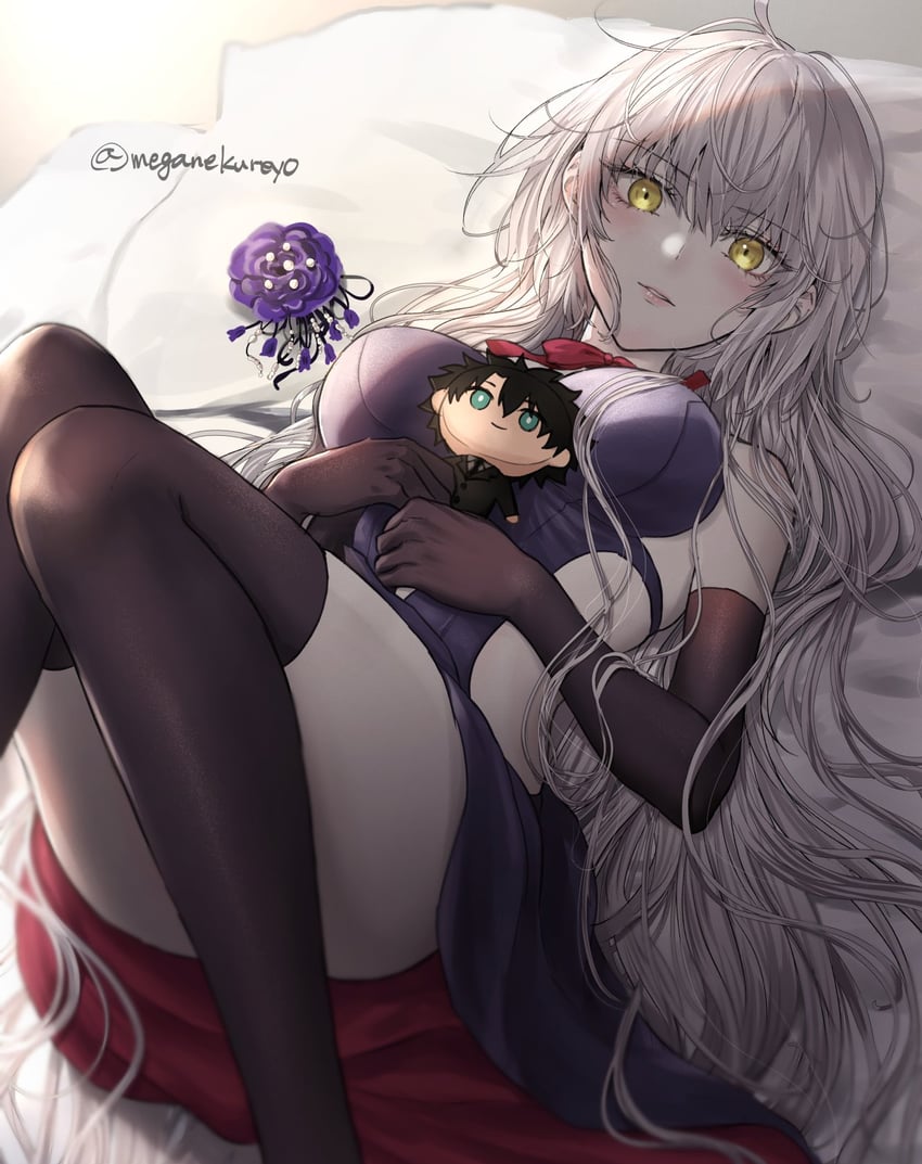 fujimaru ritsuka and jeanne d'arc alter (fate and 1 more) drawn by omizu_(omz)