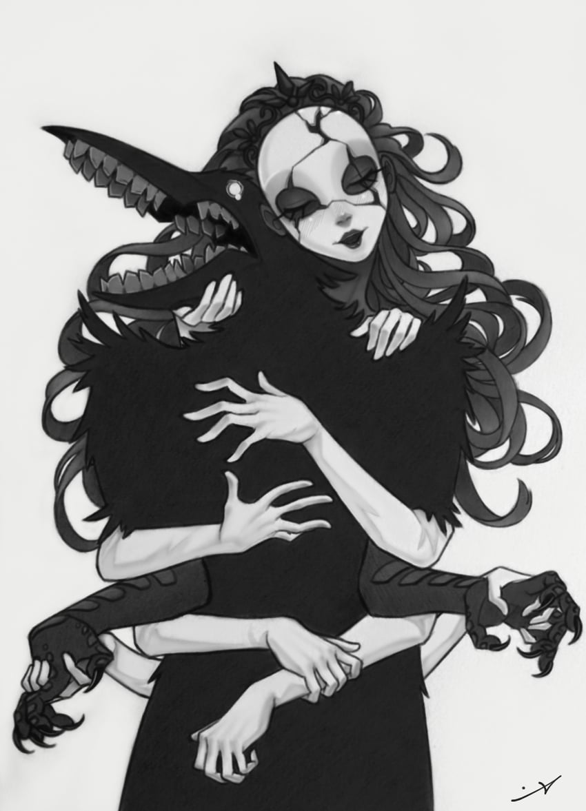 princess, the hero, and the nightmare (slay the princess) drawn by mr_andres0n