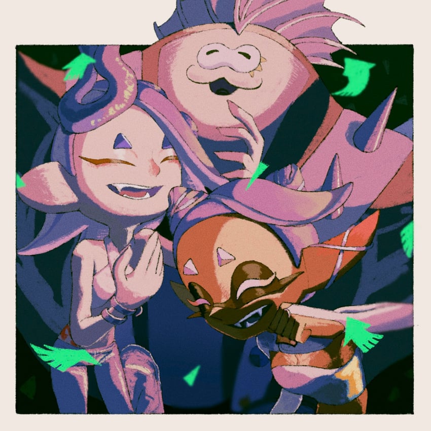 shiver, frye, and big man (splatoon and 1 more) drawn by hyper_chikuwabu