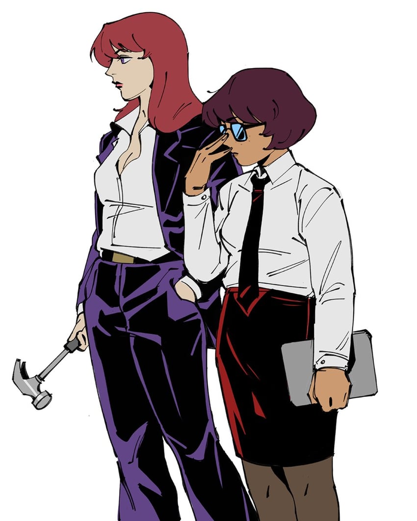 velma dinkley and daphne blake (scooby-doo) drawn by officeanomaly