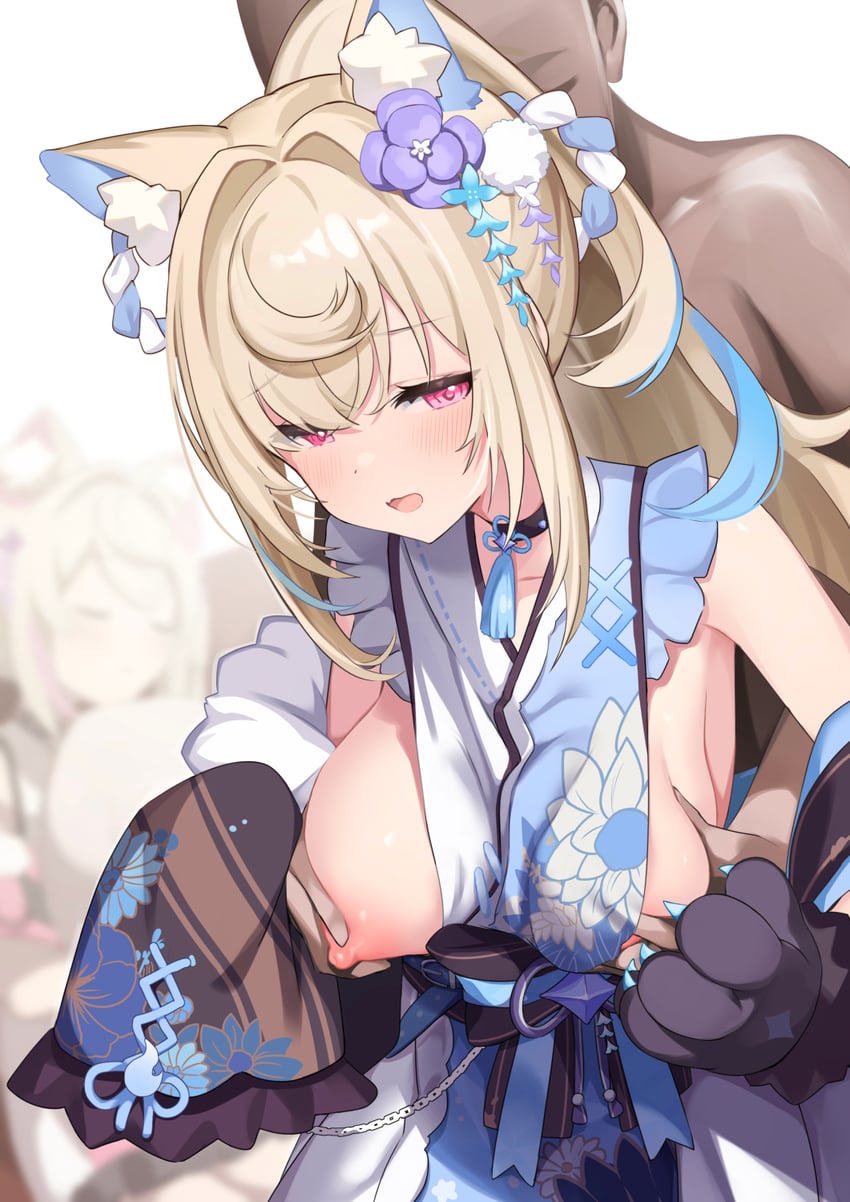 fuwawa abyssgard and mococo abyssgard (hololive and 1 more) drawn by arou_(arrow_x666)