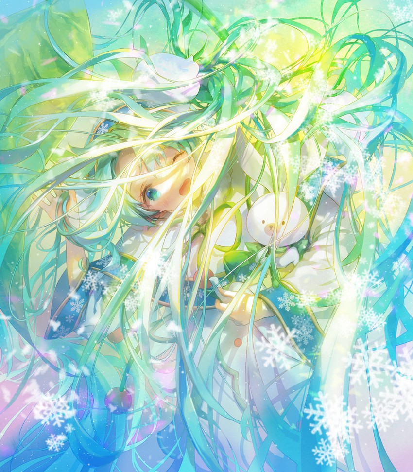 hatsune miku, yuki miku, and rabbit yukine (vocaloid) drawn by 888myrrh888