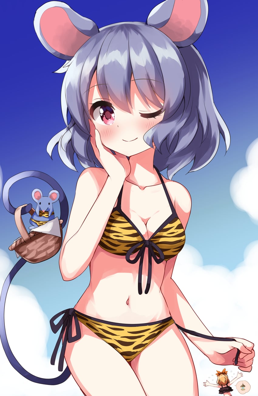 nazrin and toramaru shou (touhou) drawn by ruu_(tksymkw)