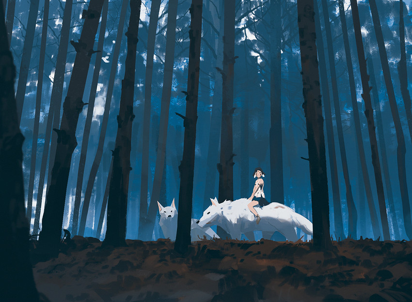 san and moro no ichizoku (mononoke hime) drawn by snatti