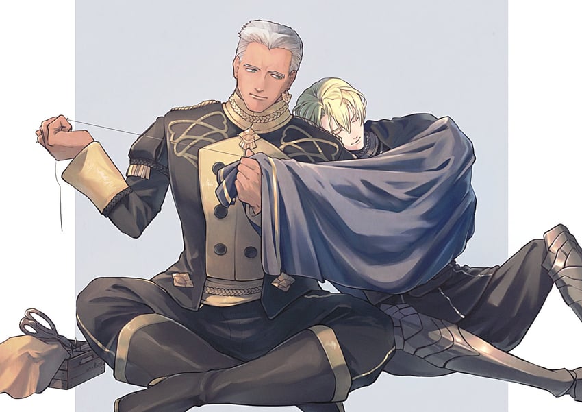 dimitri alexandre blaiddyd and dedue molinaro (fire emblem and 1 more) drawn by un_faro